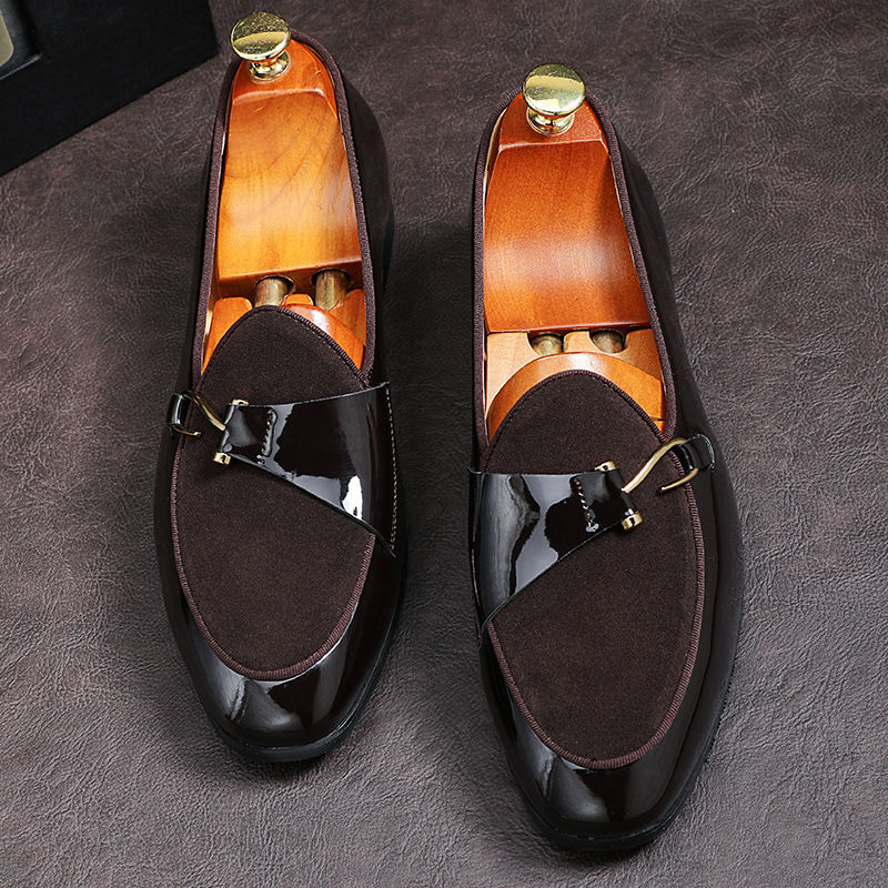 Miniatura: Patent Leather Loafers Men Dress Shoes Leather Italian Oxford Shoes for Men Wedd