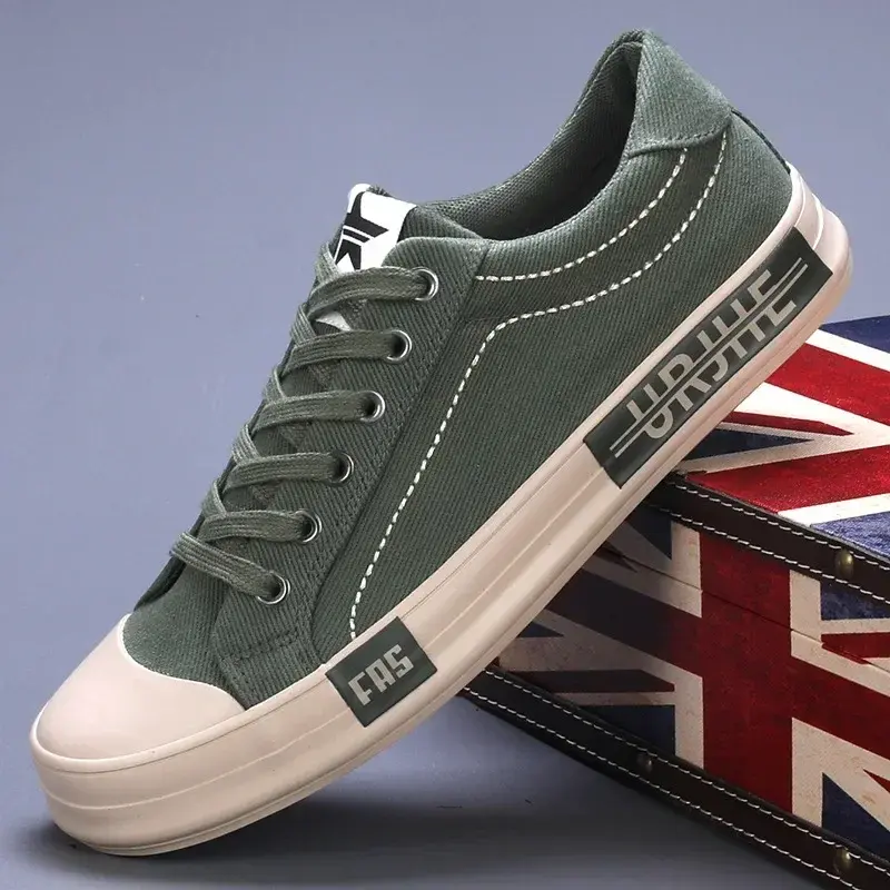 Miniatura: 2026 New Men Canvas Shoes Breathable Outdoor Mens Casual Shoes Comfortable Sprin