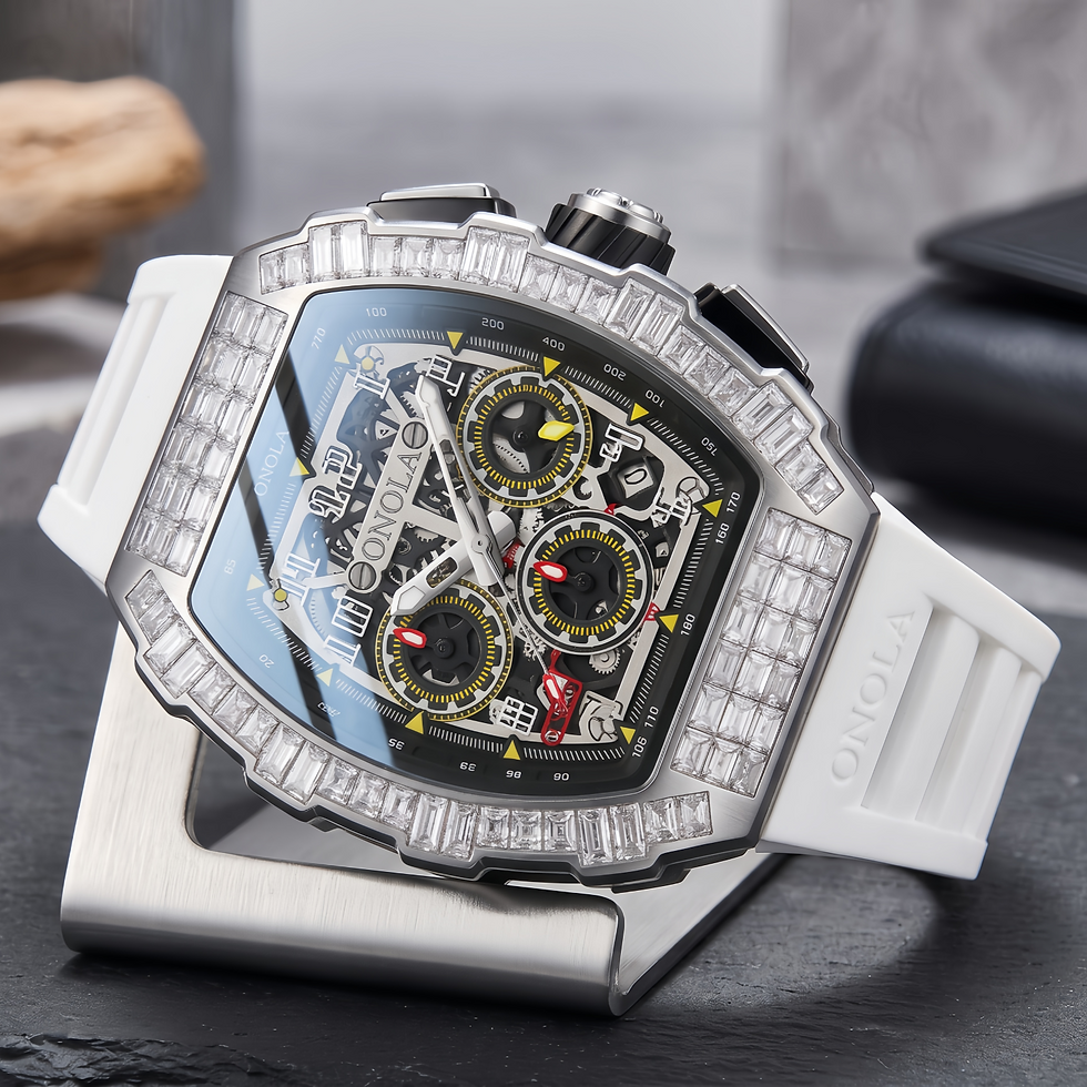 Miniatura: ONOLA Men Mechanical Watch Casual Silicone 30M Waterproof Automatic Watch for Me