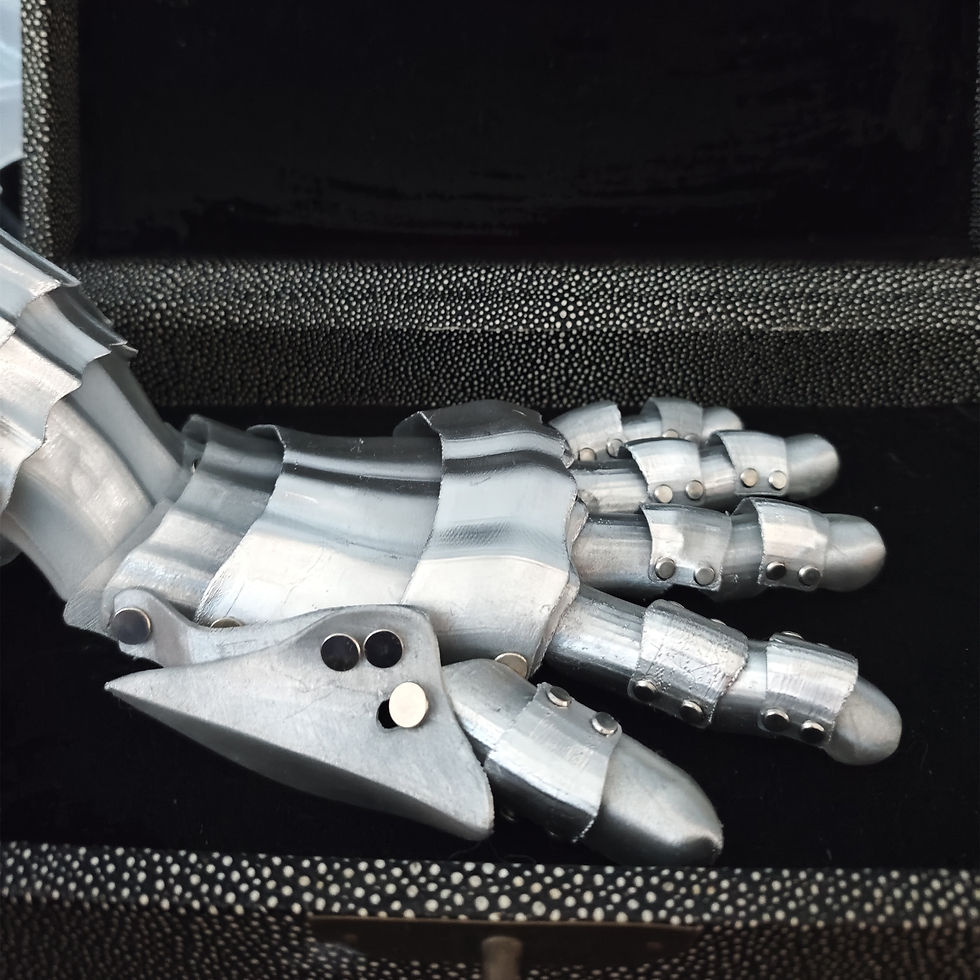 Miniatura: 3D Printing Handmade Mechanic Long Gloves Man Woman Gothic Techwear Punk Hand Ar