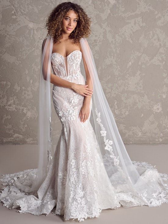 Thumbnail: Maggie Sottero Ortensia Sweetheart Lace Wedding Dress