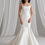 Thumbnail: Maggie Sottero Selena Lane satin mermaid wedding dress with square neckline