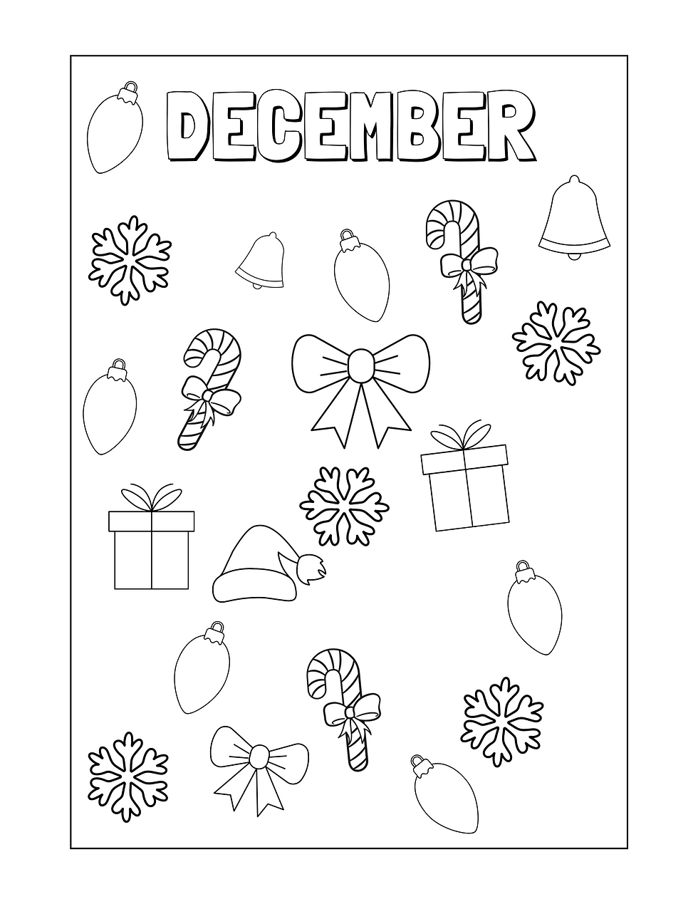 December Coloring Activity