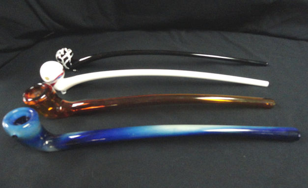 Old fashioned Style Long Glass Hand Pipes at Mystic Moods Omaha