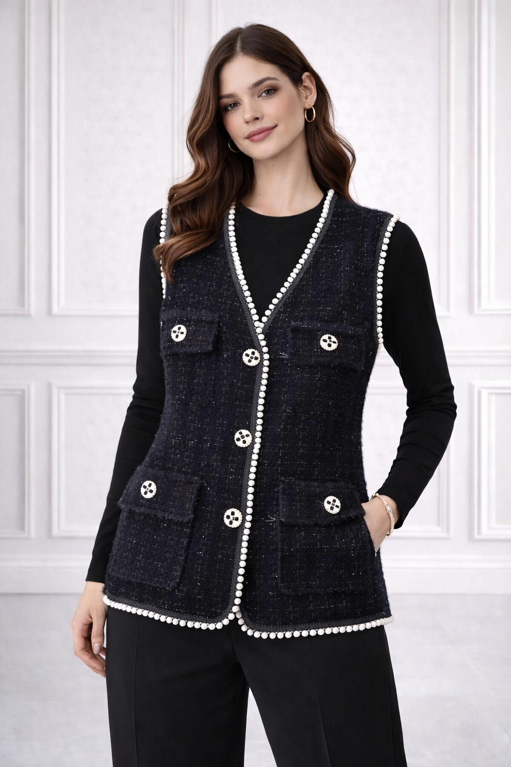 Chaleco tipo Chanel 