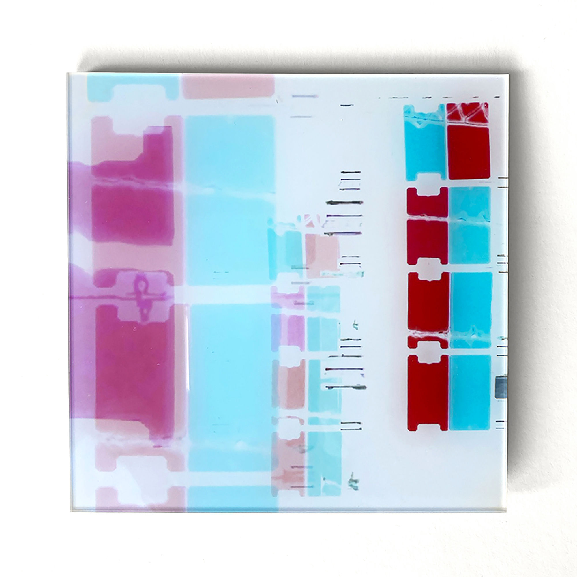 Kunst abstrakt Graphic study_1 in leuchtenden Farben von Jenja Braun, Frontalansicht