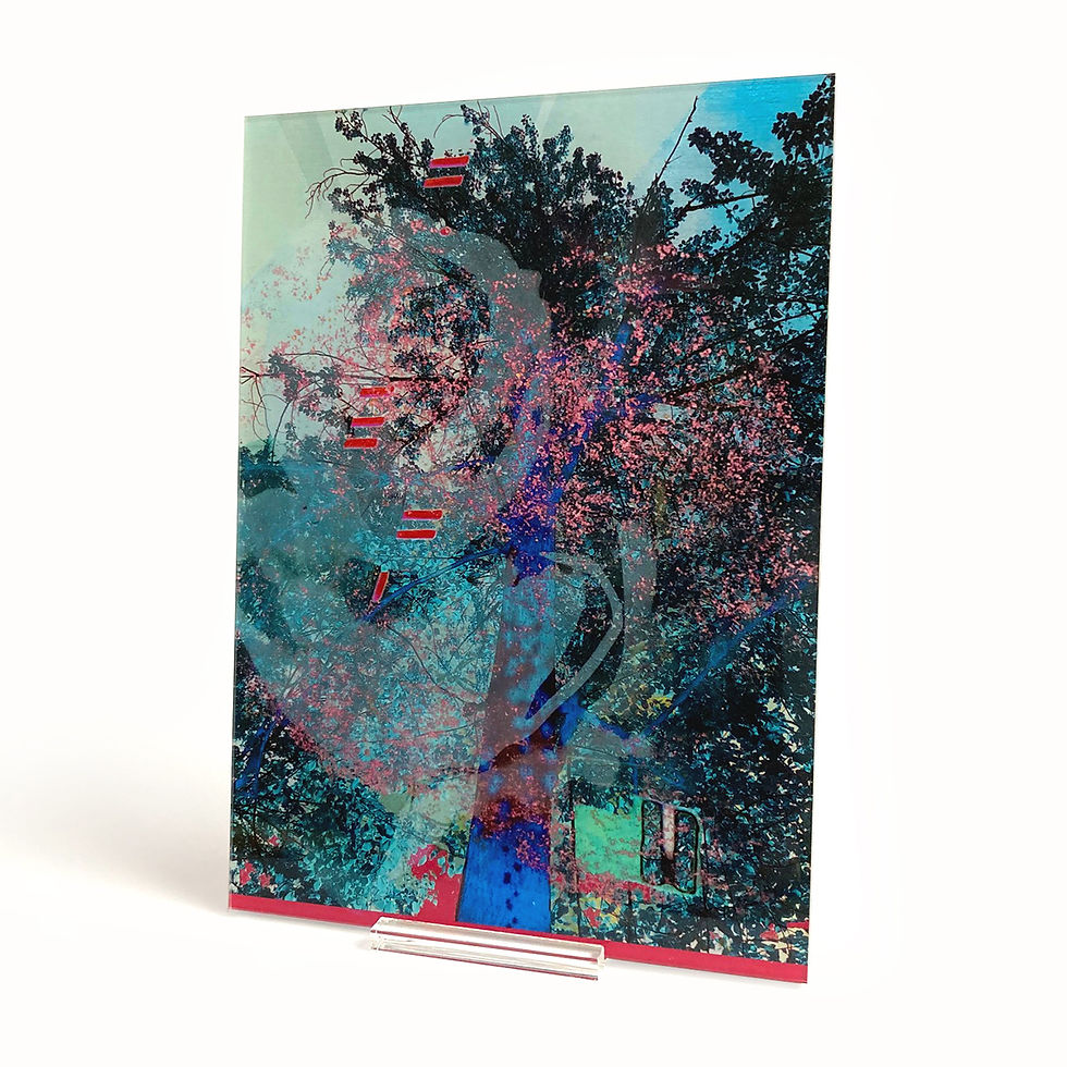 Moderne Kunst Pop Art tree_10 von Jenja Braun Printipi, seitliche Frontalansicht