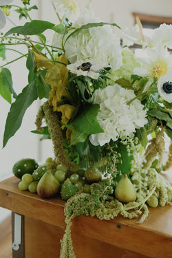 Bar wedding flowers