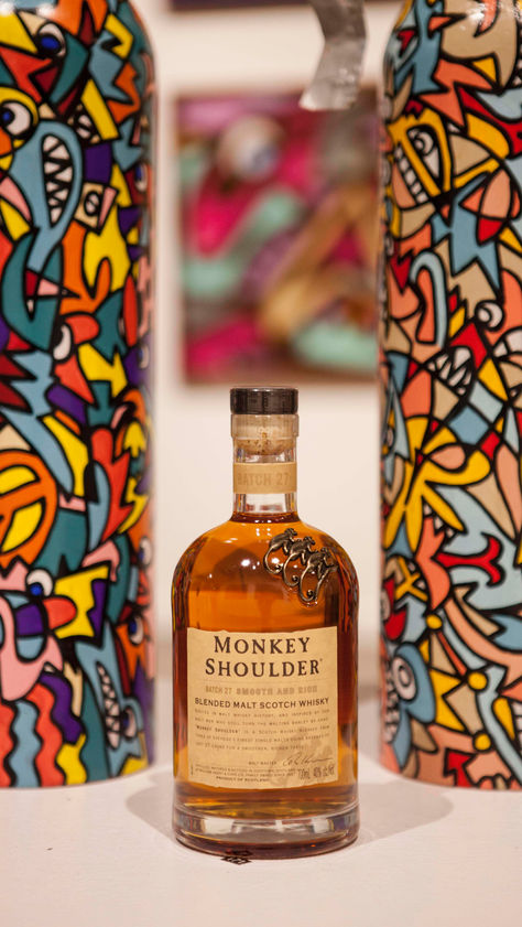 Monkey Shoulder Whiskey was an early supporter of Saxon Duke's artistic endeavour's and hosted the event.