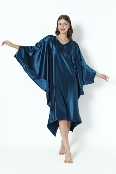 IAP Midnight Blue Modern Caftan - Front View