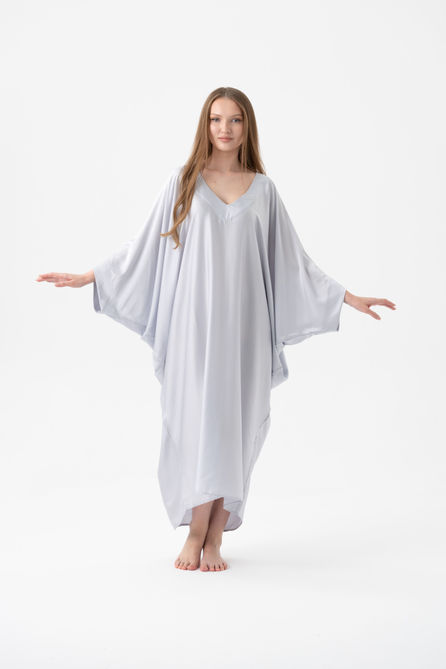 IAP Soft Grey Kaftan - Front View