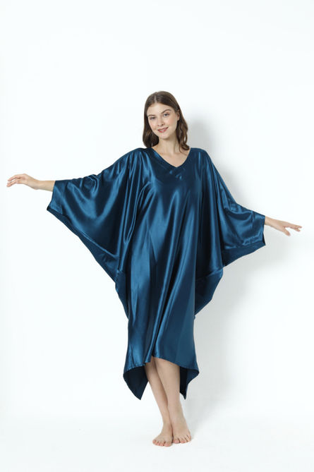 IAP Midnight Blue Modern Caftan - Front View