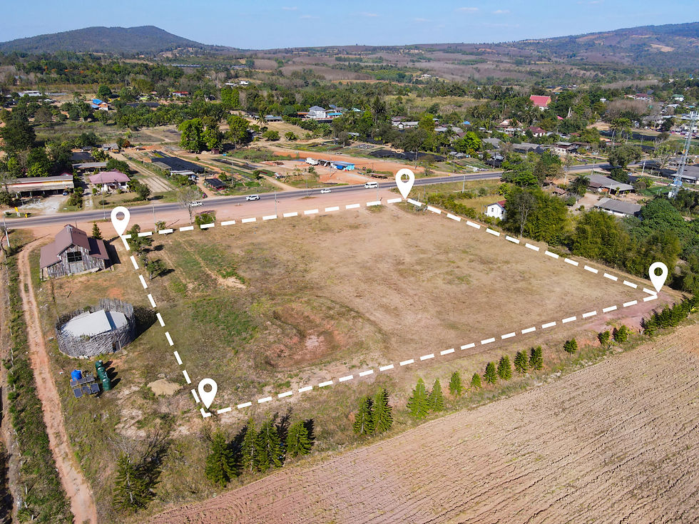 land-plot-building-house-aerial-view-land-field-with-pins-pin-location-housing-subdivision