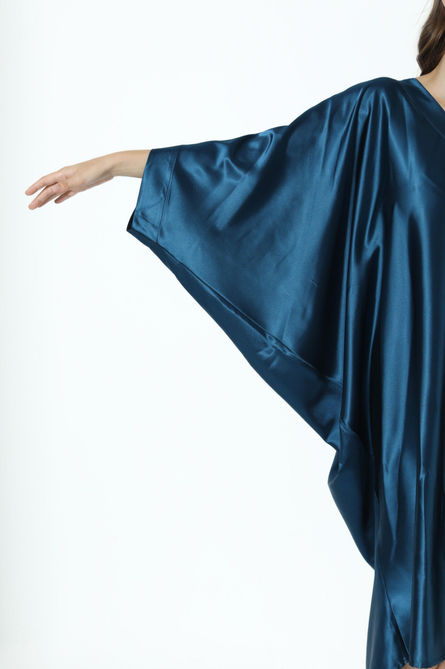 IAP Midnight Blue Modern Caftan - Right Front Sleeves View