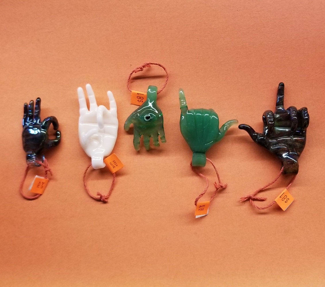 Eka Glass "hand" pendant