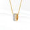 Thumbnail: Stainless steel Necklace Gold Plated 18k Crystal stones