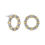 Thumbnail: Stainless steel Earring  Gold Plated 18k Crystal stones