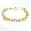 Thumbnail: Stainless steel Bracelet  Gold Plated 18k. colorful crystal stones