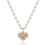 Thumbnail: Stainless steel Necklace Gold Plated 18k Crystal stones
