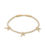 Thumbnail: Stainless steel Bracelet  18k Gold Plated Crystal stones