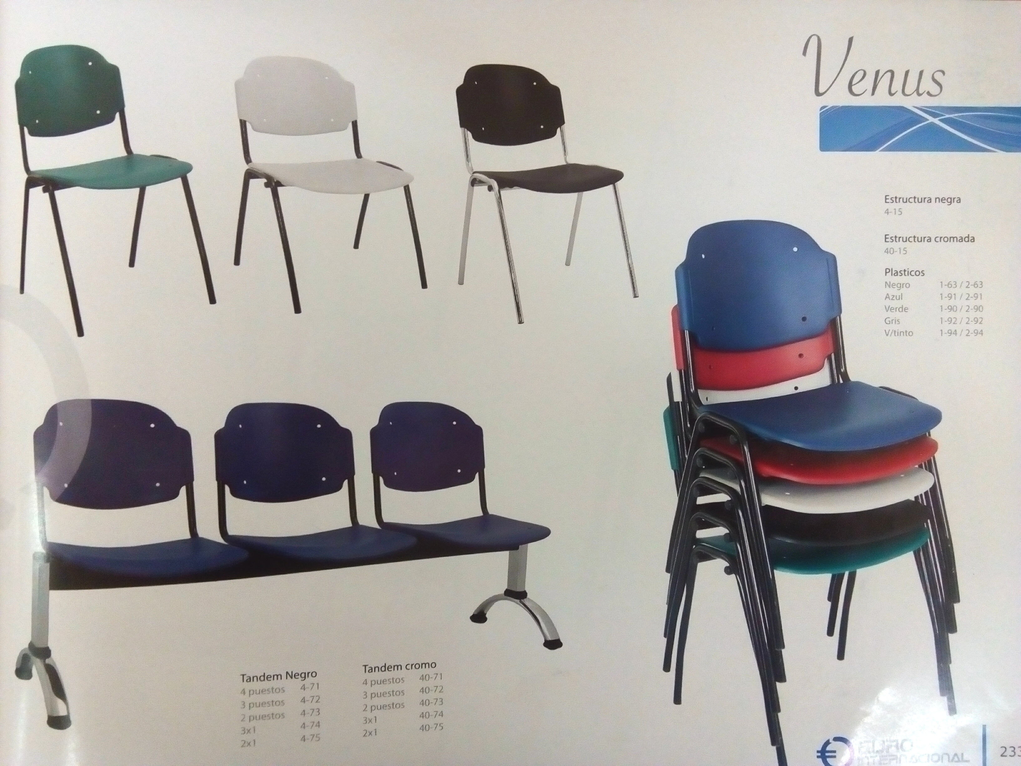 Tándem y silla Venus plastica