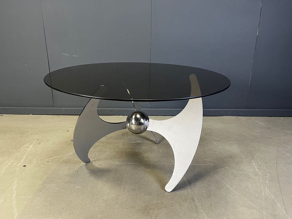Thumbnail: Luciano Campanini “Helix” adjustable dining or coffee table, 1970s