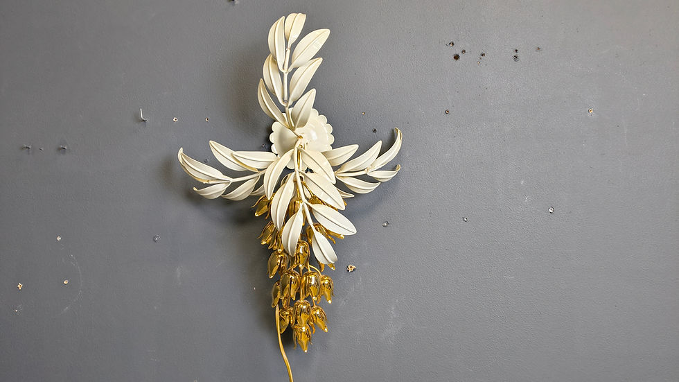 Thumbnail: Vintage floral  wall lamp by Hans Kögl , 1970s
