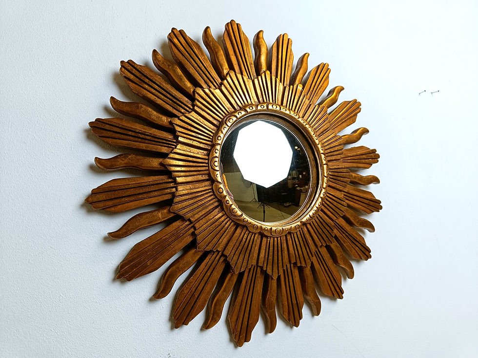 Thumbnail: Vintage golden sunburst mirror, 1960s