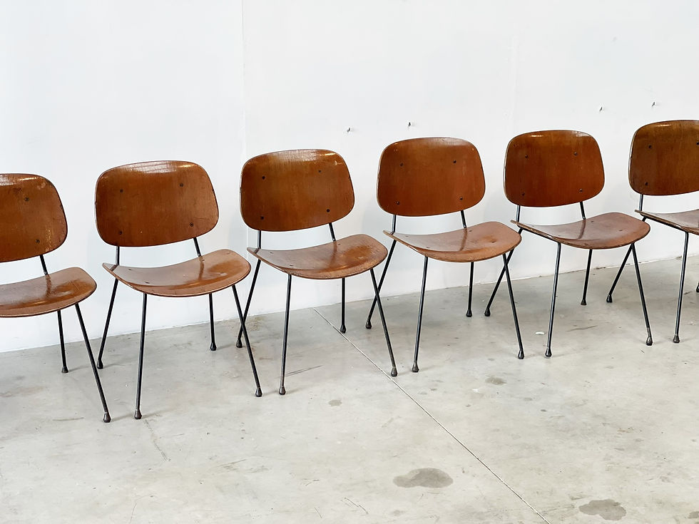 Thumbnail: Mid century italian dining chairs 1960s