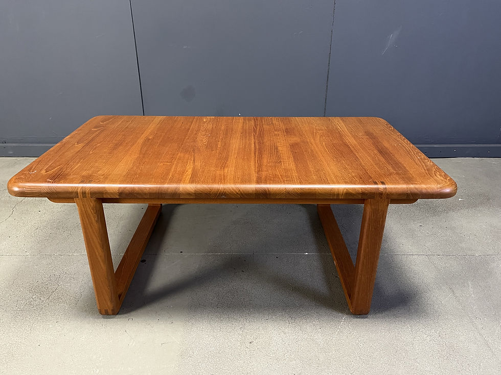Thumbnail: Mid century solid teak scandinavian coffee table, 1970s