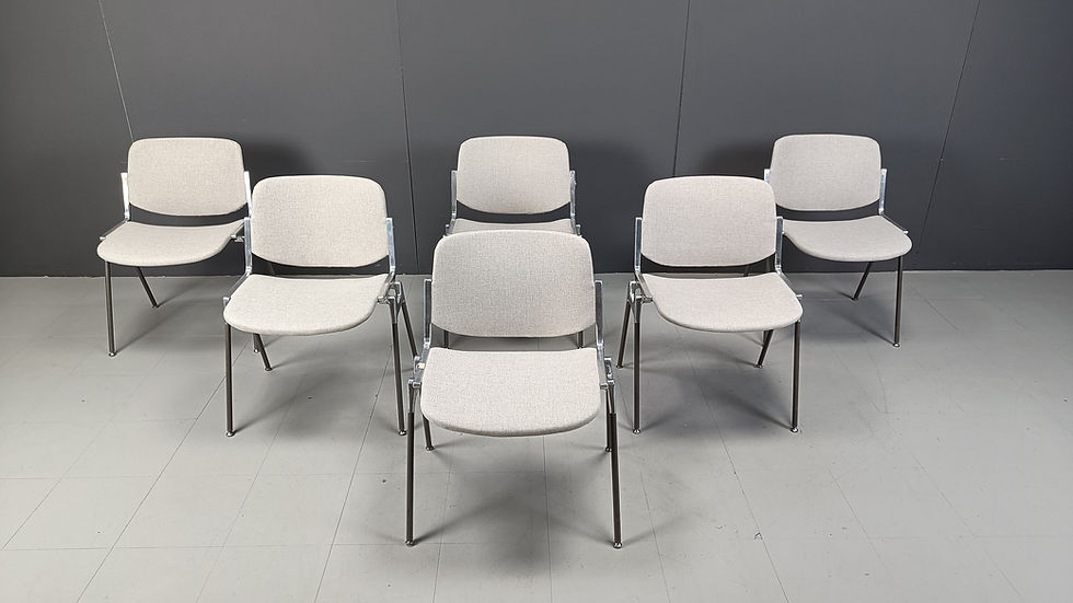Thumbnail: Vintage Dsc 106 Side Chairs By Giancarlo Piretti For Castelli, Set Of 6