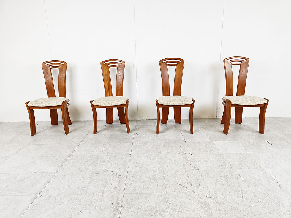 Thumbnail: Set of 4 vintage scandinavian dining chairs, 1960s