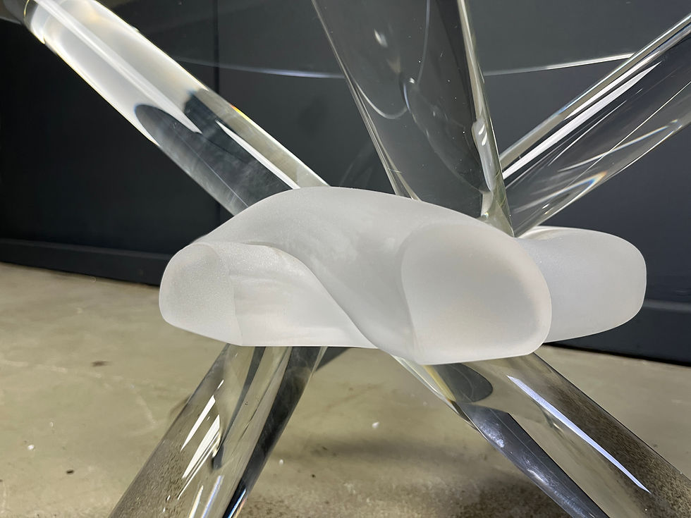 Thumbnail: Murano glass arlequin coffee table by Maurice Barilone, 1980s