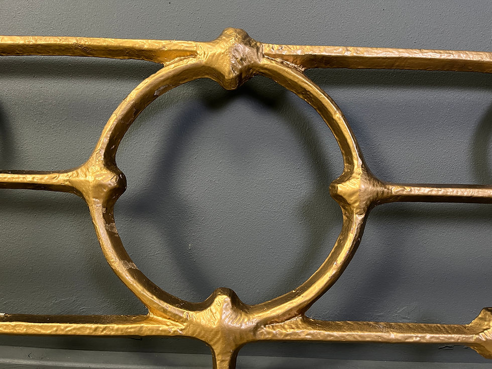 Thumbnail: Architectural brutalist wall mounted sculpture made from cast metal.