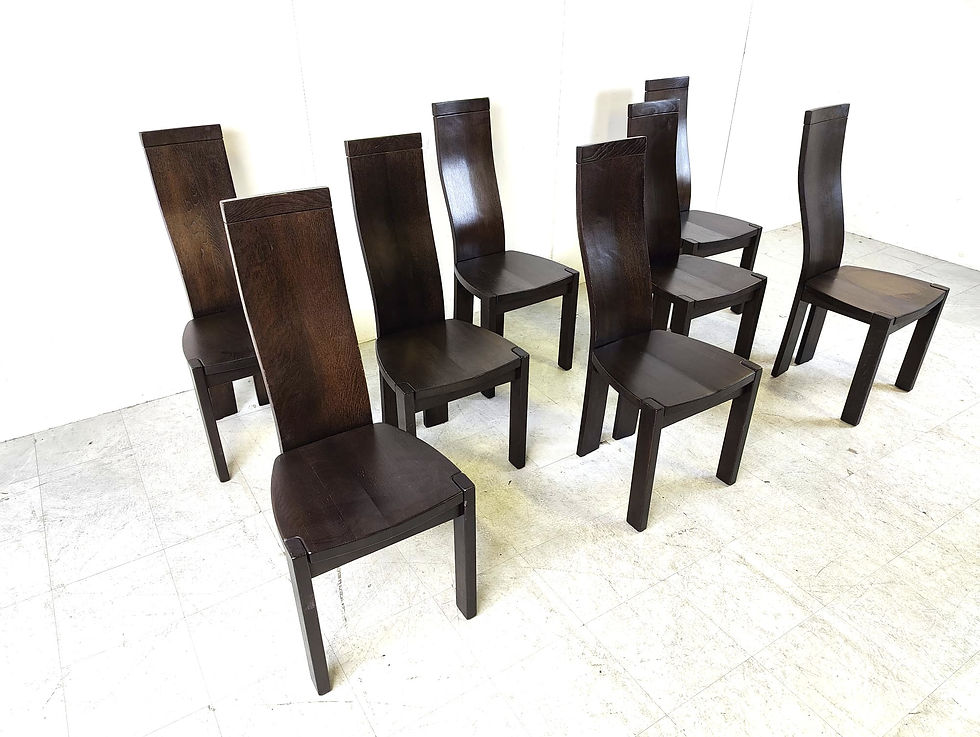Thumbnail: Set of 8 dining chairs by Rob & Dries van den Berghe, 1980s