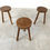 Thumbnail: Primitive wooden stools set of 3, 1950s