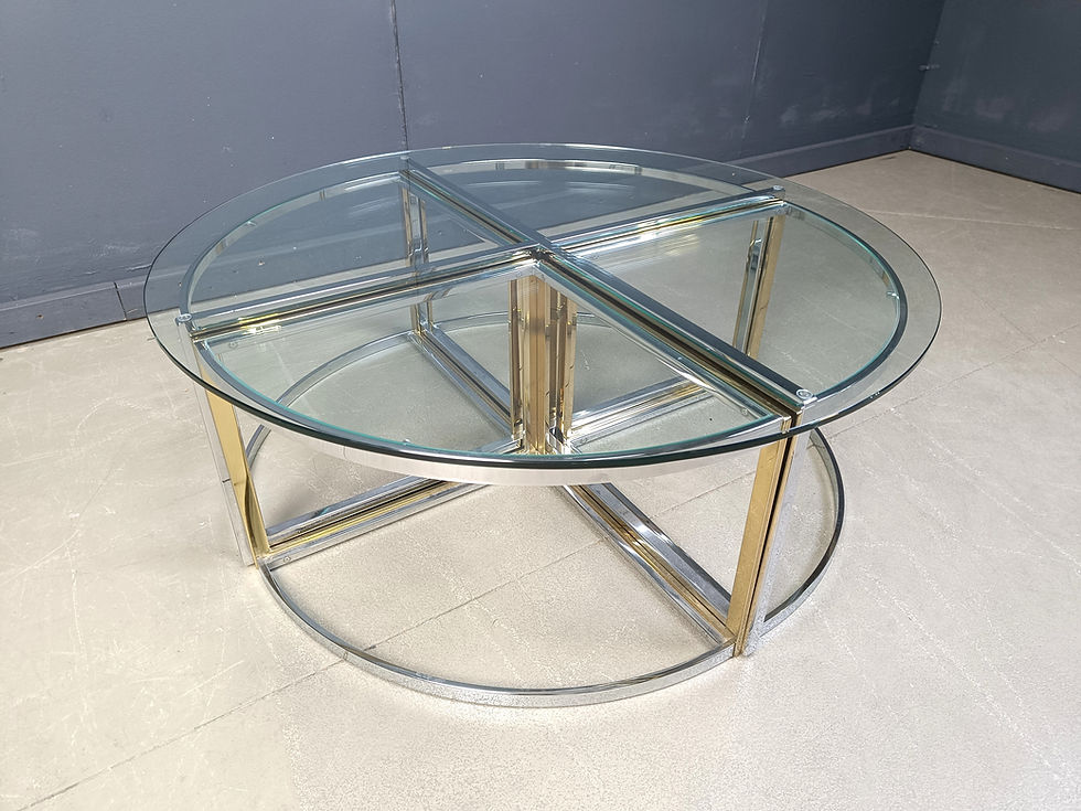 Thumbnail: Large coffee table set by Maison Charles, 1970s
