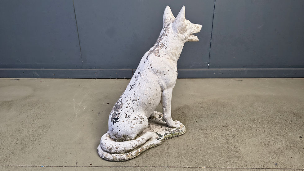 Thumbnail: Vintage concrete guard dog sculpture of a belgian shepherd , 1960s