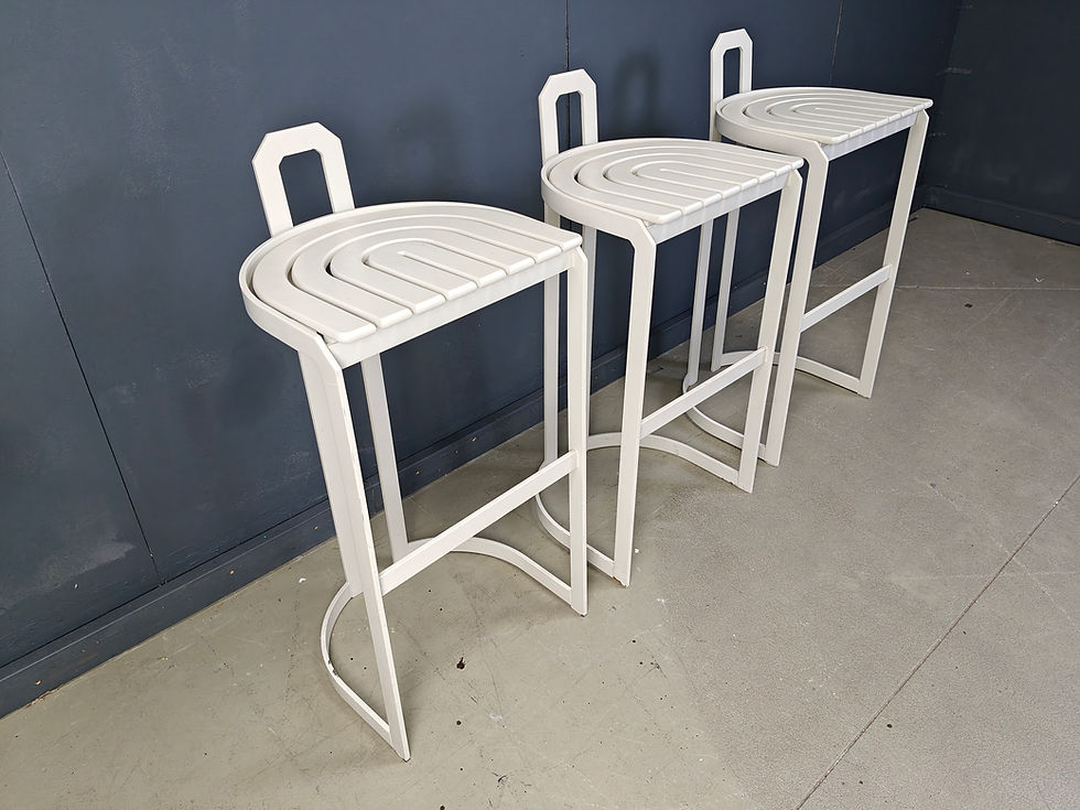 Thumbnail: Vintage bar stools by Allmilmö, 1980s, Set of 3