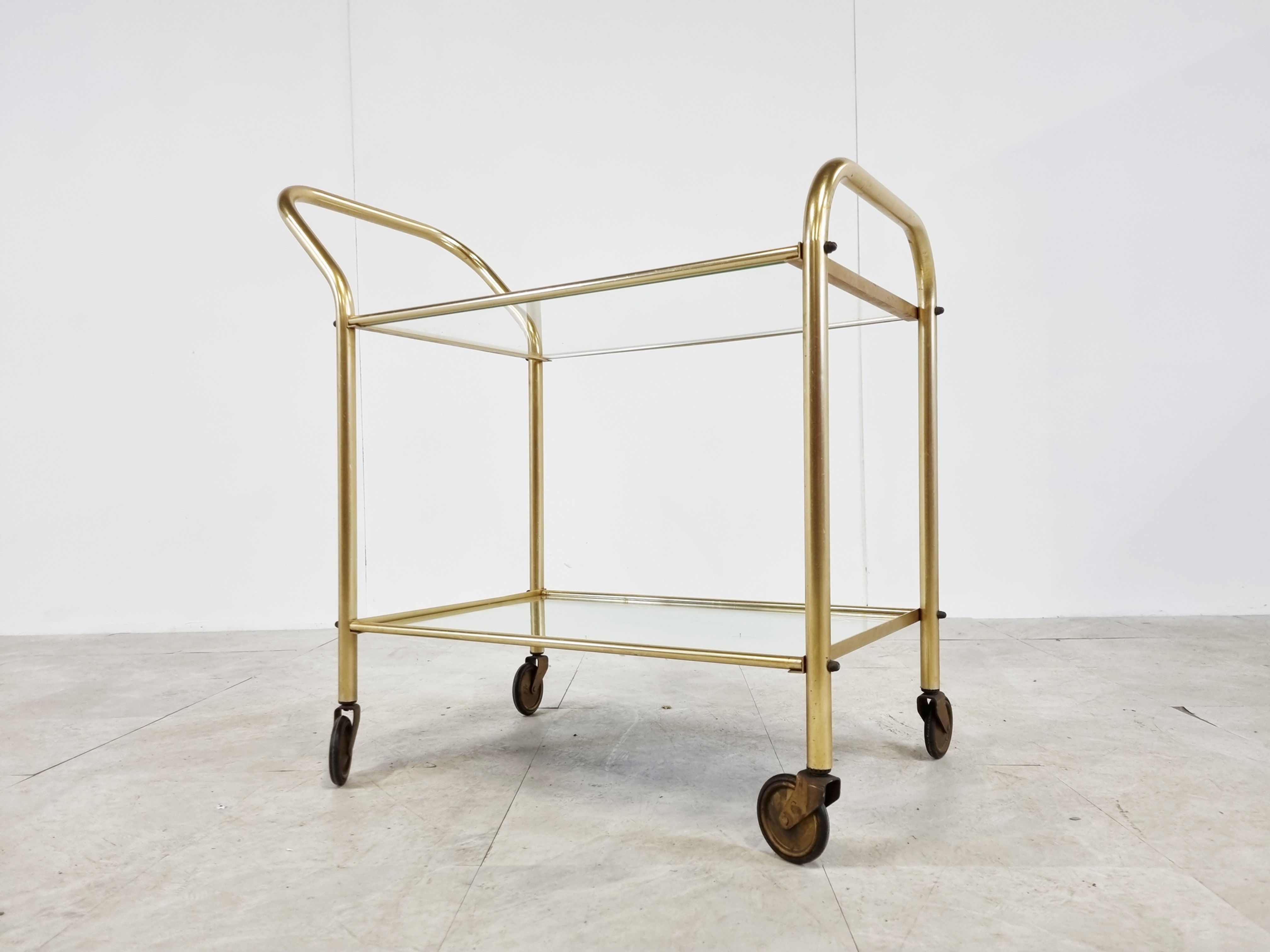 Brass drinks  trolley, 1960s