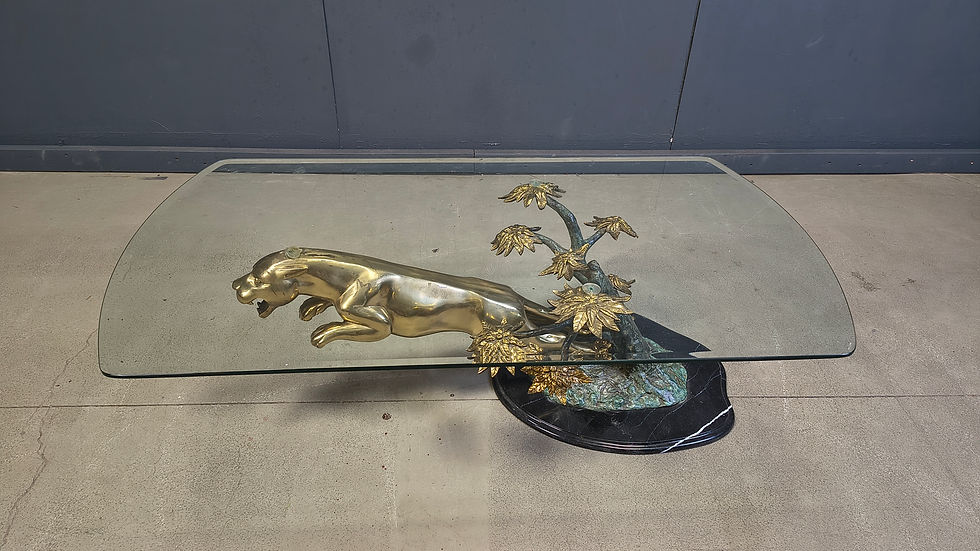 Thumbnail: Brass jaguar coffee table, 1970s