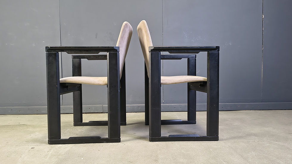 Thumbnail: Set of 6 vintage dining chairs attributed to tobia Scarpa, 1970s