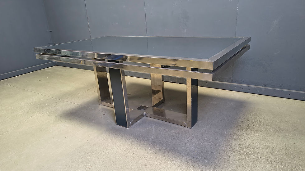 Thumbnail: Vintage Italian chrome dining table, 1970s