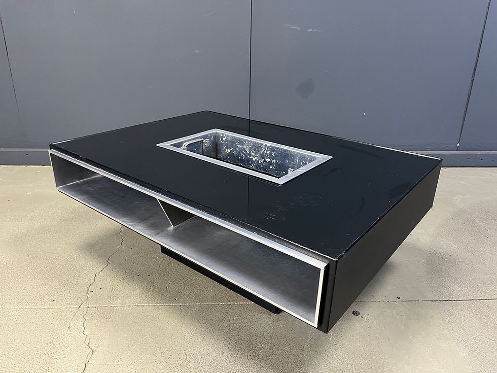 Thumbnail: Vintage italian bar coffee table in the manner of Willy rizzo, 1970s