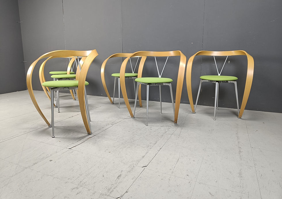 Thumbnail: Revers Dining Chairs by Andrea Branzi for Cassina, 1993, Set of 6