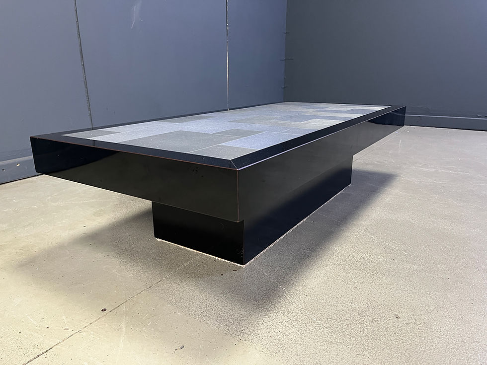 Thumbnail: Vintage lacquer and aluminum coffee table, 1970s