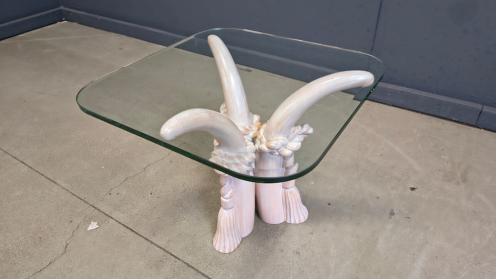 Thumbnail: Vintage faux tusk side table by Sergio Longione, 1980s