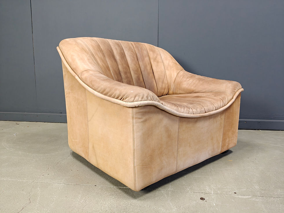 Thumbnail: Vintage leather sofa set, 1960s