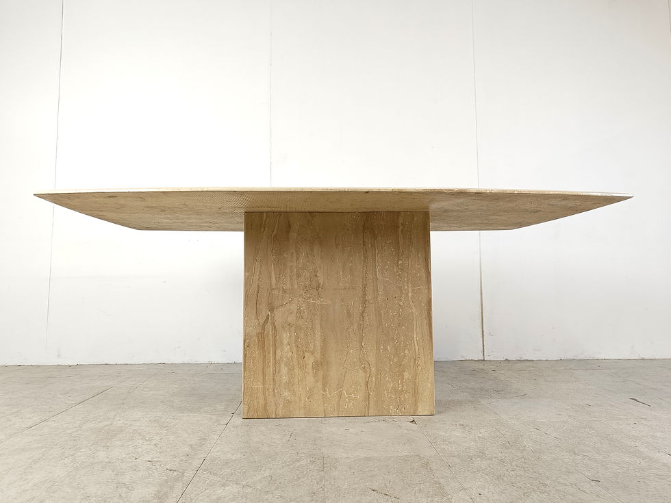 Thumbnail: Vintage travertine dining table, 1970s