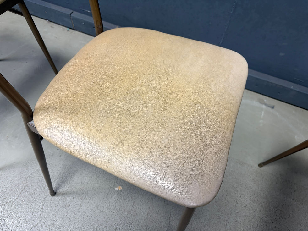 Thumbnail: Mid century italian brass dining chairs, 1950s